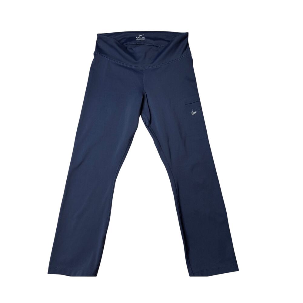 Nike Navy Dri-FIT High-Rise Pocket Capri Leggings Athleisure Large